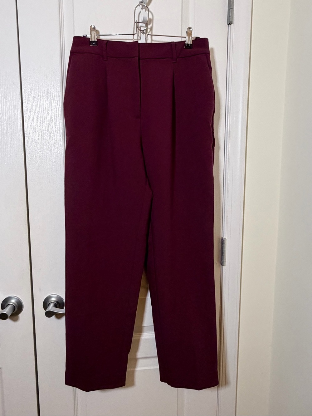 Old Navy Women's High-Waist Straight Leg Trousers - Wine